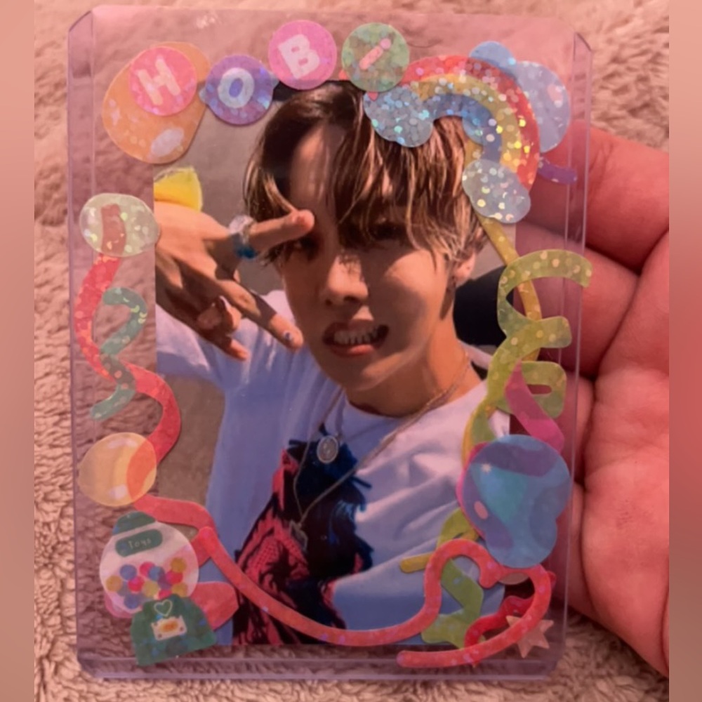 J-hope decorated photocard holder